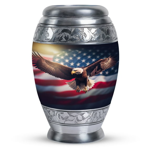 American Bald Eagle Cremation Urn Human Ashes - Cremation Urns For Men - Funeral Urns For Adult Ashes Men - Large Urns For Human Ashes Adult Male - Cremation Urns For Adult Ashes Women (Size -10inch)