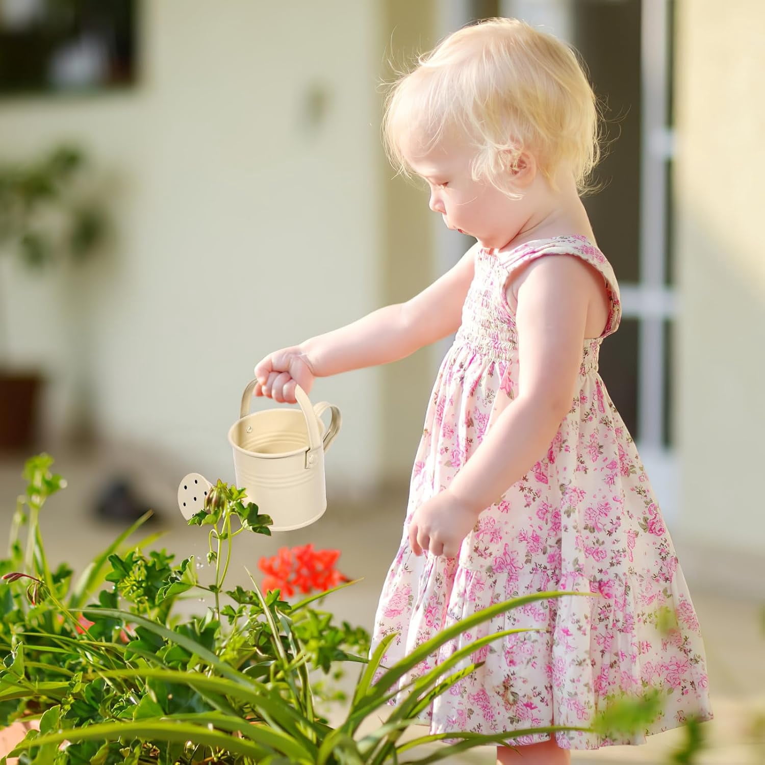 5pcs Kids Watering Can: Small Metal Iron Watering Can for Garden Plants, Mini Garden Can for Indoor Outdoor Use, Random Color