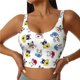 thumbnail image 1 of Fotbe French Bulldog With Coffee Cup Sujetador Deportivo Largo sin Aros para Mujer con Almohadillas y Soporte Medio, Transpirable y Absorbente, Camiseta Tipo Chaleco o Tank Top-XX-Large, 1 of 8