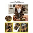 thumbnail image 5 of UVN Button Down Shirts for Women Plaid Tops Casual Long Sleeve Shirts With Pockets, 5 of 7
