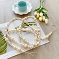 thumbnail image 6 of 2PCS Christmas Tree Garland Wooden Beaded Garland Farmhouse Home Decor Rustic Country Natural Holiday Boho Decorations Wall Hanging Prayer Beads, 6 of 16