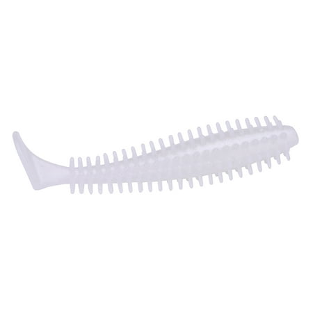 Powodzenia 5PCS/Set Soft T-Tail Fishing Lures Grub Worm Baits Fish Tackle Accessories White 6cm 1g