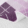 thumbnail image 5 of Erosebridal Lavender Check Quilt King,Purple Rhombus Pattern King Coverlet Set For Boys,3-Piece, 5 of 7