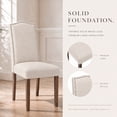 thumbnail image 5 of Snugway Dining Chair Beige Upholstered Parson Chair with Nailhead Trim, Set of 2, 5 of 9
