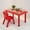 Red, variant on Resenkos Kids Plastic Rectangular Learn and Play Table-Red, Small Folding Table for Arts & Crafts, Snack Time, Homeschooling, Homework