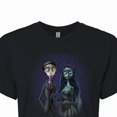 thumbnail image 3 of Corpse Bride - Haunted Groom & Bride - Juniors Cropped Cotton Blend T-Shirt, 3 of 5