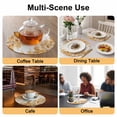 thumbnail image 2 of Yellow Wisteria Round 15 Inch Placemats Set of 8, Sprinng Summer Pastoral Botanical HeatResistant Non Slip Place Mats for Dining Table, Wipeable Braided Kitchen Table Mats for Housewarming, 2 of 9
