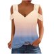 thumbnail image 2 of Fiudx Ofertas y Liquidaciones Blusas con Cuello En V y Hombros Descubiertos para Mujer, Top de Manga Corta, 2 of 5
