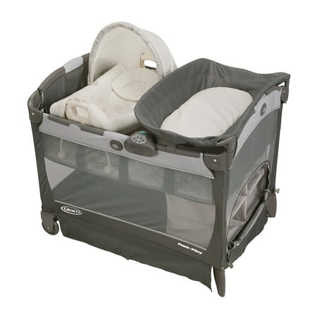 Graco Pack 'n Play Cuddle Cove LX Playard with Vibrating Baby Seat, (Best Play Yards With Bassinet)