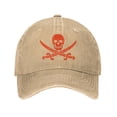 thumbnail image 4 of ZICANCN Pirate Skull Bone Adjustable Baseball Cap Women , Hats for Men Adult Washed Cotton Denim Baseball Caps Fashion, 4 of 8