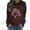 Brown#4, variant on Utoimkio Long Sleeve Shirts for Women Plus Size Casual Floral Print Crewneck Loose Fit Pullover Shirts Tops for Women