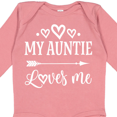 thumbnail image 4 of Inktastic Auntie Loves Me Baby Clothes Boys or Girls Long Sleeve Baby Bodysuit, 4 of 5