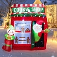 thumbnail image 1 of Costway 6.3 FT Inflatable Gingerbread Cookie Shop with Santa Clause Christmas Decoration, 1 of 10