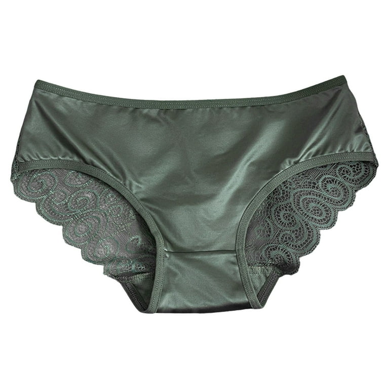 PMUYBHF Plus Size Underwear For Women Boyshorts Women'S Hollow Thin Strap  Panties Comfortable Breathable Lace Satin Stitching Briefs Underwear Women