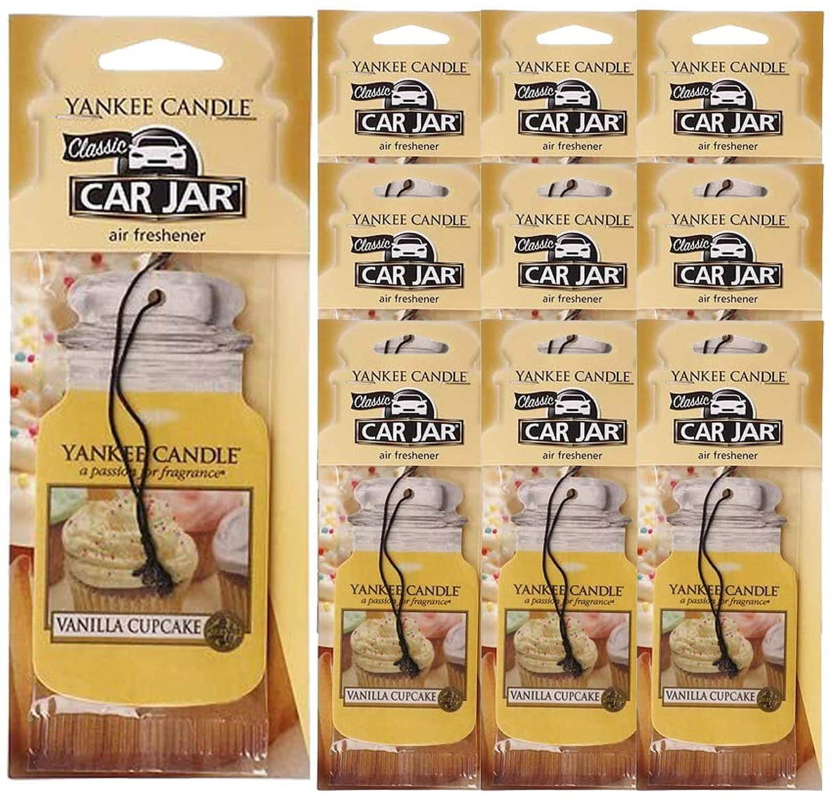 Yankee Candle Vanilla Cupcake Car Jar Air Freshener (10 Pack) Walmart