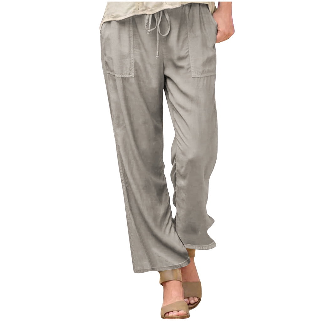 linen trousers womens plus size