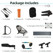 Bezliving Inflatable Kayak with Pedal System, 12ft Premium PVC Fishing Kayak, Lightweight & Portable with Aluminum Seat, Rudder System, and Accessories Included
