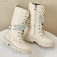 thumbnail image 7 of BOBOGOJP Girls Fashion Ankle Boots Girl Comfortable Fashion Shoes Winter Boots With Zipper Outdoor Shoes Beige for Size 3.5, 7 of 7