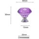 thumbnail image 2 of Perillas de puerta de diamante de 8 x 30 mm, perillas de puerta de diamante de cristal con tornillos para muebles de cajón de gabinete, 2 of 5