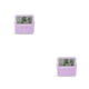 thumbnail image 1 of Inteprter Termómetro Higrómetro digital Alarma Temperatura Humedad Medidor Colgante de escritorio Medidor acoplable Oficina Hogar Violeta 2Conjunto, 1 of 6