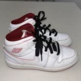 thumbnail image 2 of Size 7Y Jo r-dan 1 Mid White And Red, 2 of 5