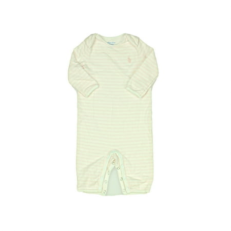 

Pre-owned Ralph Lauren Girls Light Pink | Stripes Long Sleeve Outfit size: 3 Months