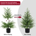 thumbnail image 4 of 2 Pack 2FT Artificial Topiary Tree Real Touch Norfolk Pine Tree, UV Resistant Artificial Pine Outdoor Plants for Front Porch Decor, Fake Greenery Outdoor Plants Realistic Faux Indoor Tree, 4 of 10