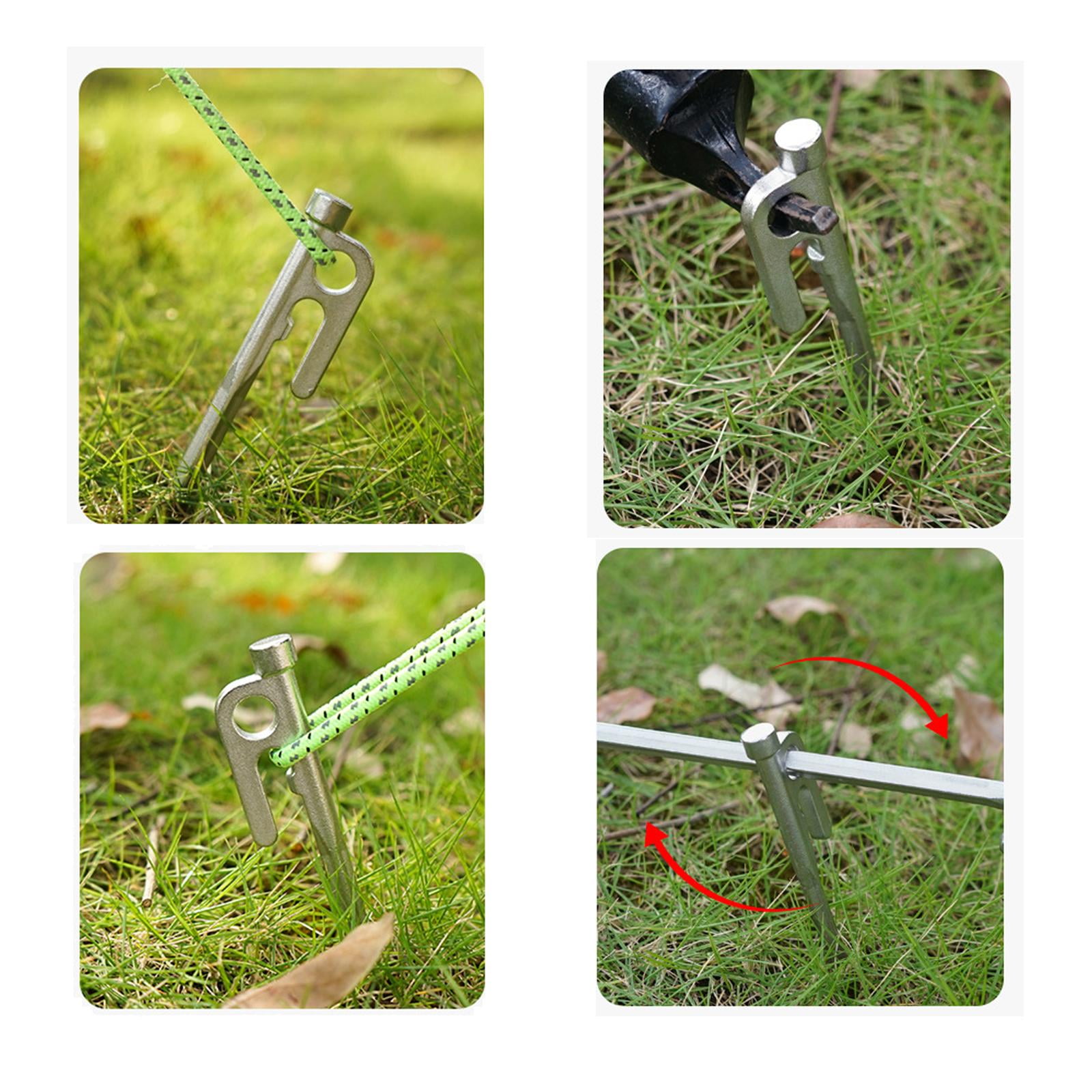 4pcs Outdoor 25cm Luminous Nail Camping Tent Peg Steel Stake Tent  accessories