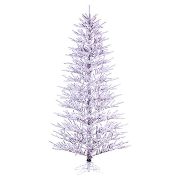 Vickerman 4.5' x 34" Flocked Slim Pistol Pine Artificial Unlit Christmas Tree.