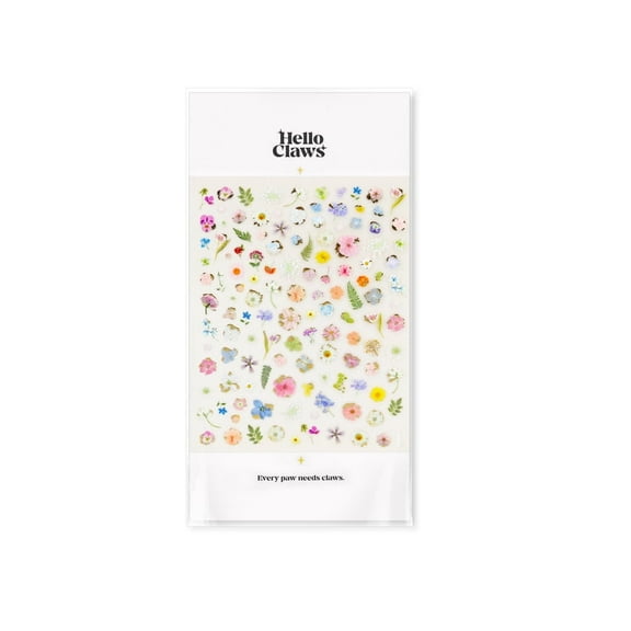 Hello Claws Spring Flower 5D Nail Art Sticker, 1 Sheet Nail Art Sticker Pack