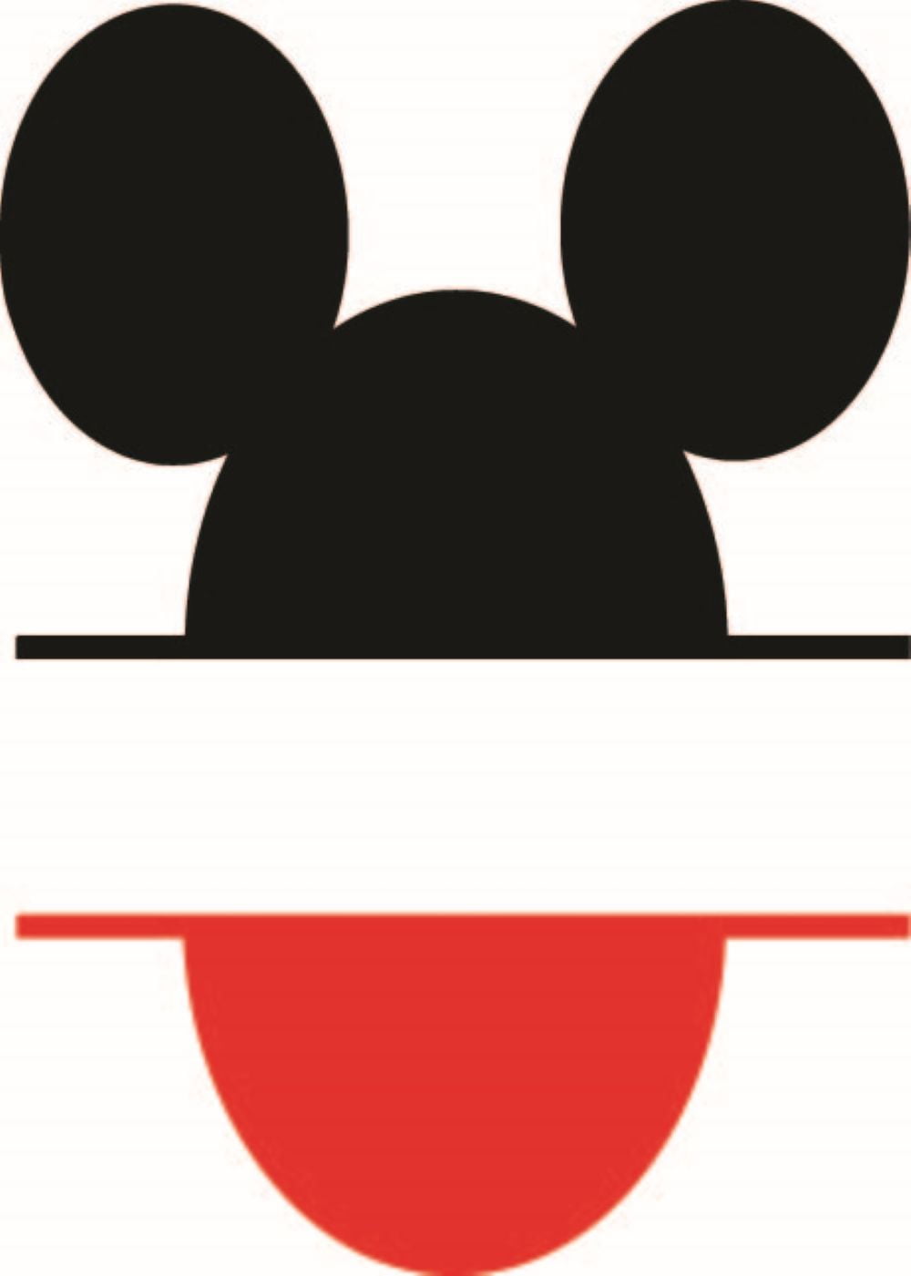 mickey mouse shape disney cartoon character border decors