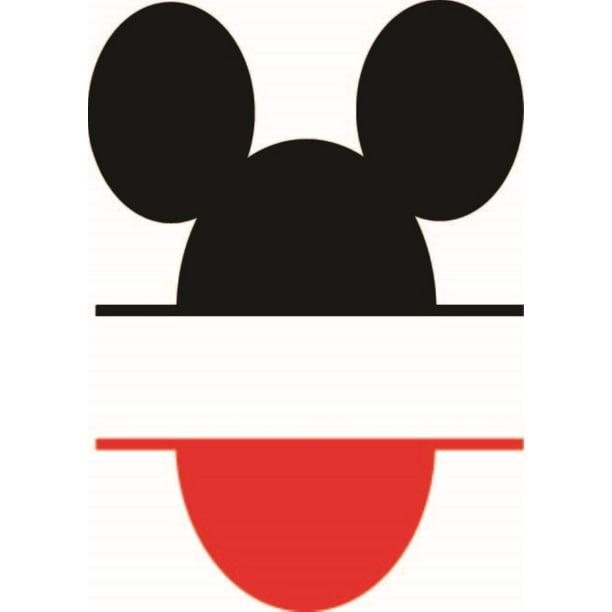 mickey mouse shape disney cartoon character border decors wall sticker