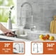 thumbnail image 5 of Batidora de cocina de acero inoxidable 360º Giro flexible Mezclador fregadero de cocina Extraíble Grifo Grifo mezclador comercial con dos mangueras con acero inoxidable, 5 of 9
