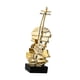 thumbnail image 1 of Escultura de violín, figura de resina, regalo romántico, colección de accesorios para fotos, arte de escritorio Oro, 1 of 9