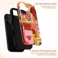 thumbnail image 2 of Vintage Postage Phone Case, Orange Botanical Stamp Collage Floral Retro Scrapbook Aesthetic Cover for iPhone 17 16 15 14 13 12 11 Plus Pro Max Mini, 2 of 5