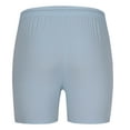 thumbnail image 4 of MIUOWANP Men's Drawstring Elastic Waist Beach Shorts with Pockets Solid Color Quick-dry Surfing Three-Point Pants Size XXL(8)Light Blue, 4 of 5