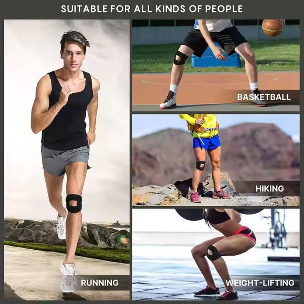 1 pair Knee Brace for women men Compression Sleeve with Padding, Joint Support Brace for Men and Women, Patella Stabilizer for Running, Exercise (Black,S/M)