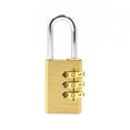 thumbnail image 2 of HINTRMENT 2Pcs Padlock Number Lock Padlock Zinc Alloy Password Protection Brass Rectangular, 2 of 8