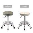 thumbnail image 5 of Lsque Elegant Gold Leaf Pattern Pattern Round Bar chair cushion covers Velvet Fabric Premium Comfort Protects from Scratches and Stains for 14-17 Inch Chair-14 inch, 5 of 7