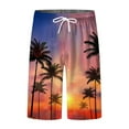 thumbnail image 3 of Mens Swim Trunks Quick Dry Summer Digital 3D Printed Elasticated Waisted Beach Pants Orange Beachwear Outdoor Swimming Shorts L, 3 of 5
