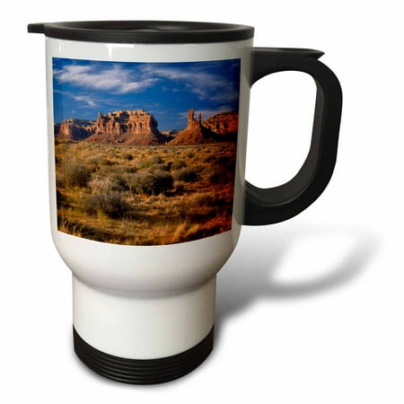 3drose, Utah-arizona, Valley of the Gods, Spires and Buttes - Us45 Bfr0092 - Bernard Friel, 14oz Stainless Steel Travel Mug