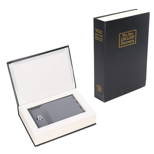 Book Safe High Iron Paper Material Lock Box Conceals Valuables Multi Purpose Jewelry Money Hiding Indoor Travel
