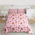 thumbnail image 2 of Feelyou Xmas Dessert 01, Cute Gingerbread Man Twin Comforter Sets, Merry Christmas Reversible Bedding Set, Lightweight Room Decor,2-Piece, 2 of 8