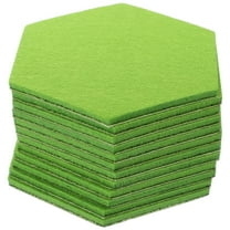 HOMEMAXS Hexagon Felt Bulletin Board Tiles for Wall Decor in Green 12 Pieces Small Size