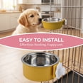 thumbnail image 4 of Stainless Steel Hanging Pet Bowl for Dog Crate with No Spill Rim Removable Clip on Food and Water Dish for Small Medium Dogs and Cats, 4 of 6