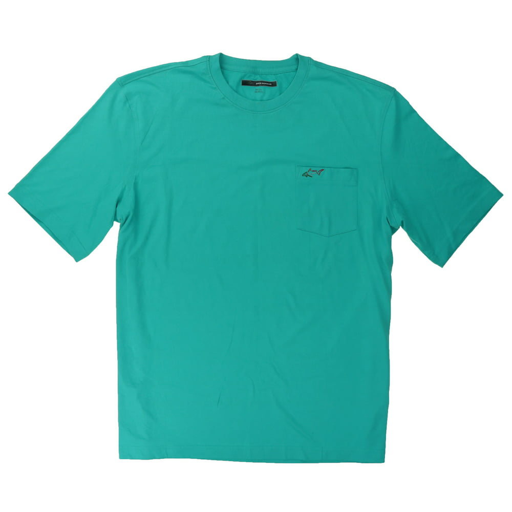 Greg Norman - Greg Norman Men's T-Shirt with Chest Pocket In Teal, L ...