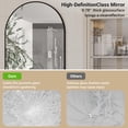 thumbnail image 4 of Arched wall - mounted vanity metal frame bathroom mirror con rust - resistant tempered glass, vertical hanging, negra, para bathroom y sala de estar, 4 of 7