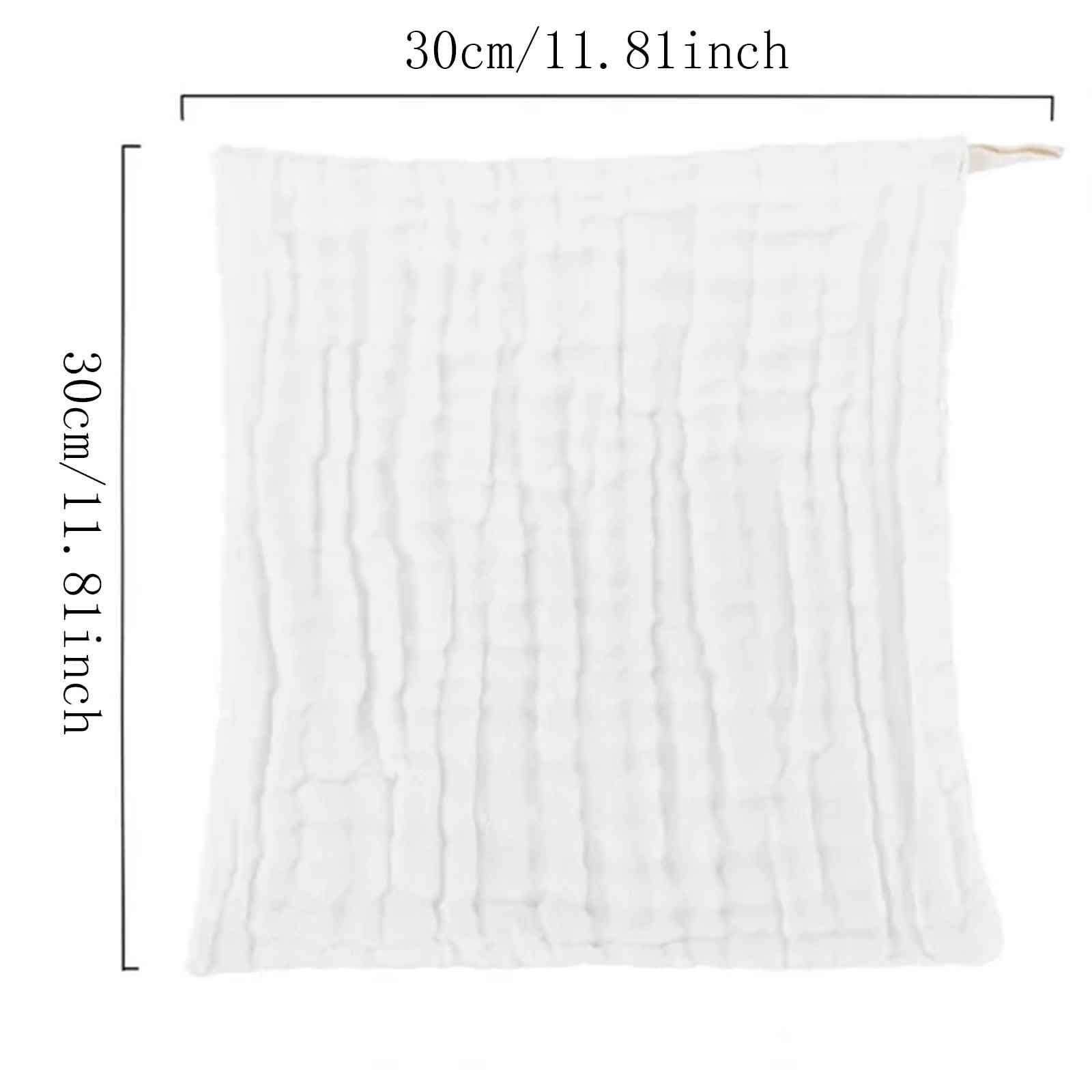 10 Pack Baby Muslin Washcloths - Ultra Soft 6-Layer Organic Cotton Face Towels for Newborns, Gentle Absorbent Wipes for Delicate Skin, Baby Shower Gift & Registry Essential