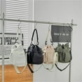 thumbnail image 4 of Summer Distinctive Shoulder Bag Casual Drawstring Folded Bag Large Capacity Lightweight Portable Nylon Bucket Bag for Women, 4 of 6