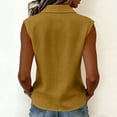 thumbnail image 5 of Lzobxe Womens Tank Tops Peter Pan Collar Sleeveless Button-down Linen Blend Casual Summer,Size S-3XL, 5 of 7